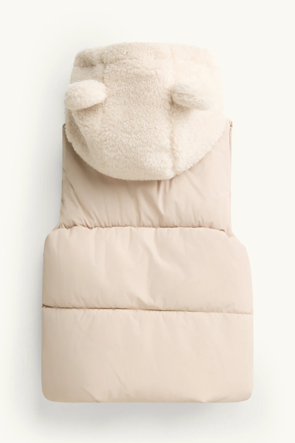 Teddy Bear - Baby Quilted Vest with Hood - Lined