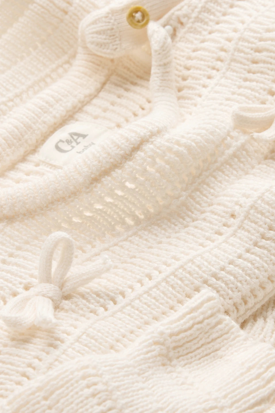 Bow - Baby Girl sweater - off white