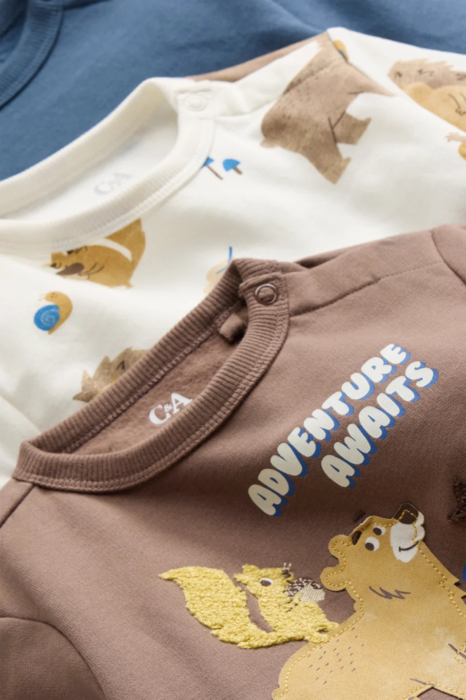 Bear, Hedgehog, Squirrel - Pack of 3 Sweatshirts