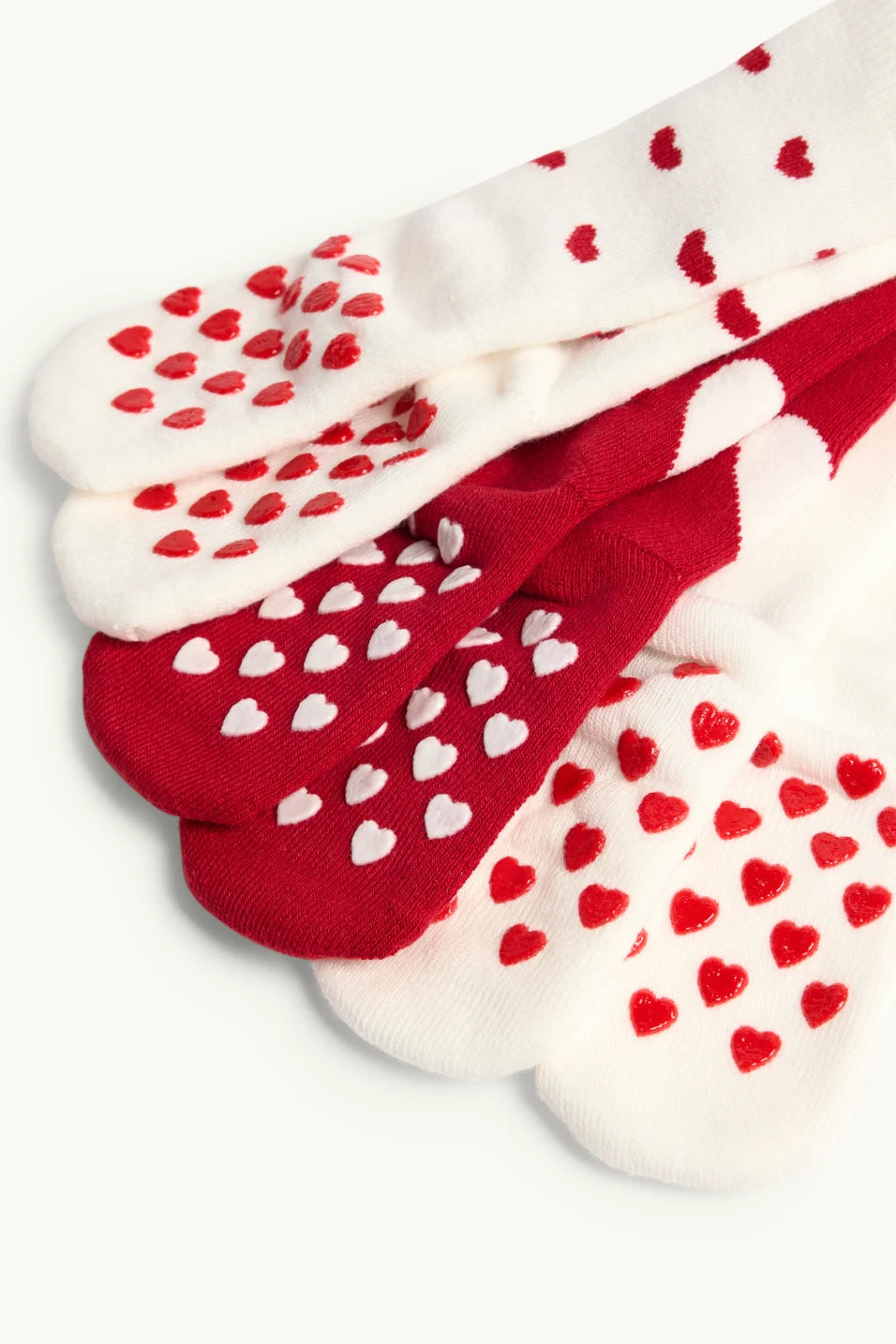 Heart - Baby - Pack of 3 Lined Anti-Slip Socks