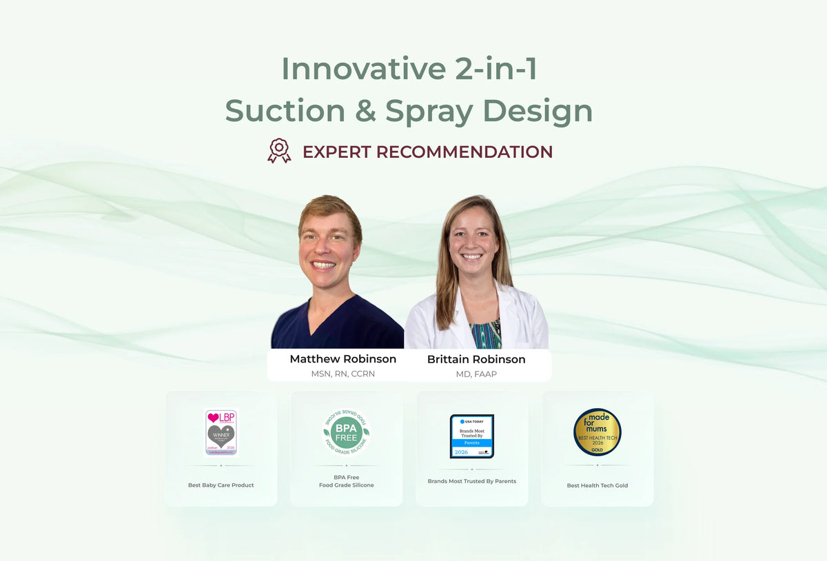 Momcozy BreezyClear 2-in-1 Spray & Suction Electric Nasal Aspirator