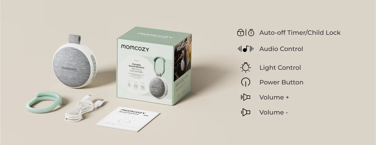 Momcozy Portable Sound Machine with Night Light