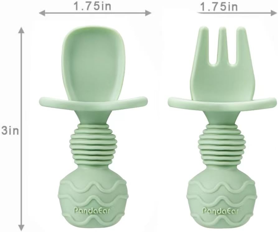 4 pieces set - Divided Suction Plate with Cup, Spoon & Fork