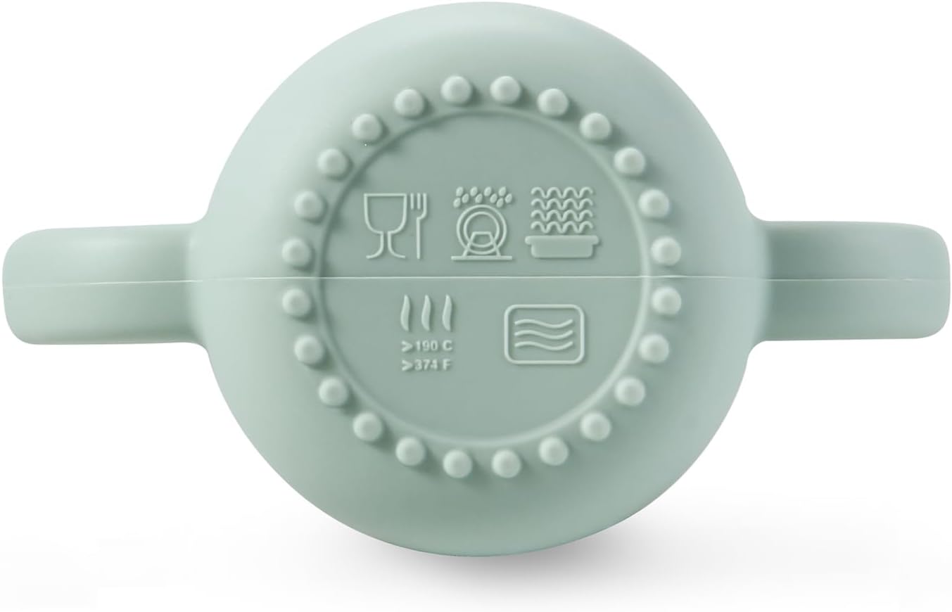 Silicon Drinking Cup With Straw, Handle & Lid