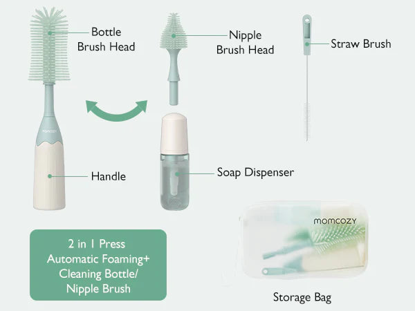 Momcozy - Push-Press Design Bottle Brush Kit