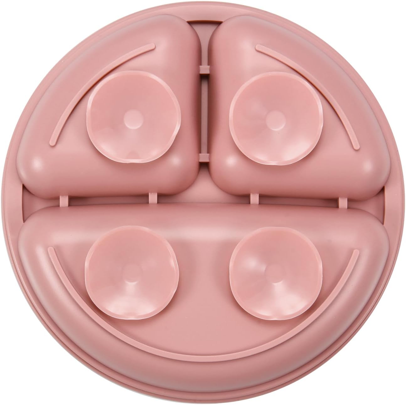 3 pieces set - Divided Suction Plate with Spoon & Fork
