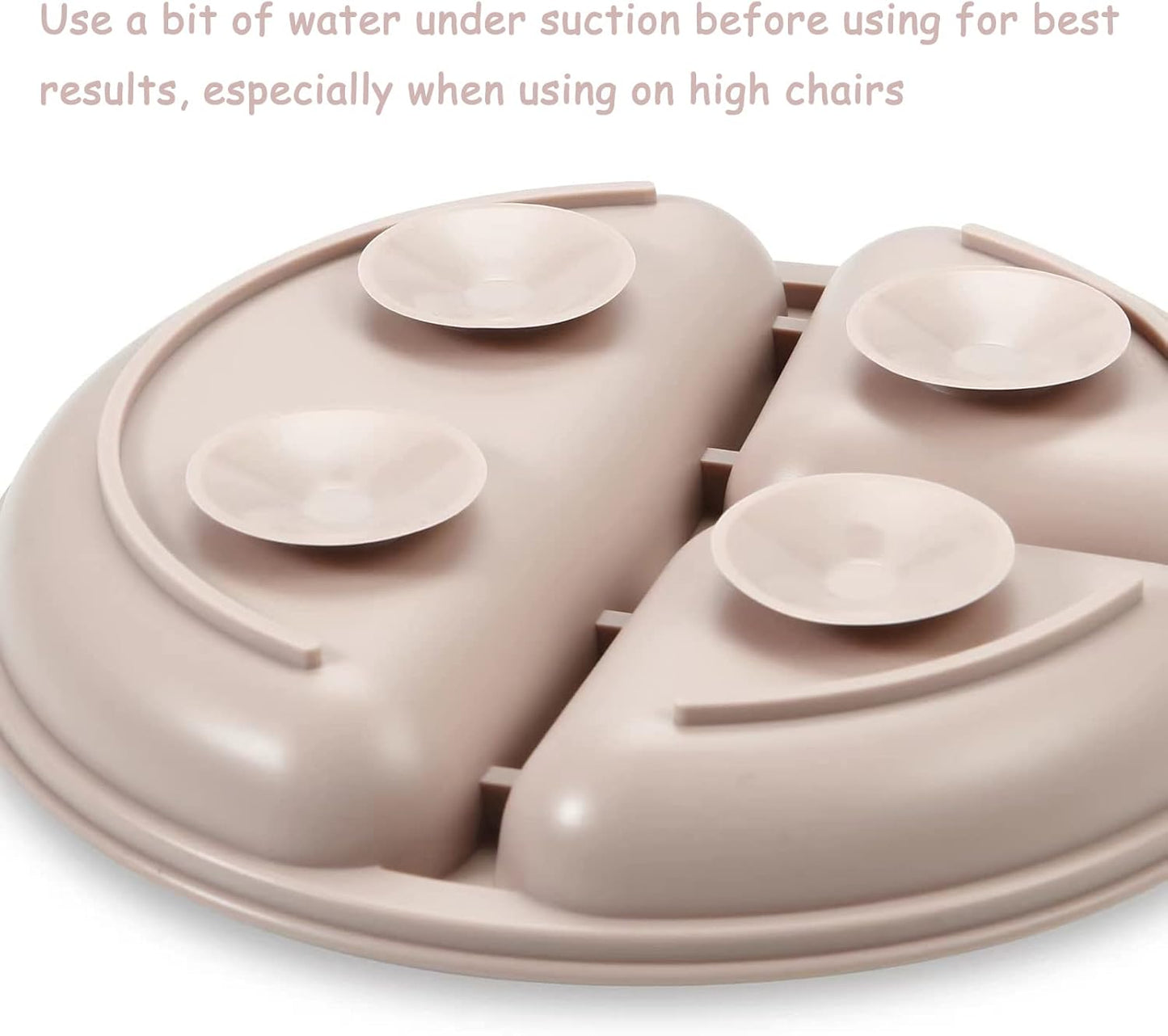 4 pieces set - Divided Suction Plate with Cup, Spoon & Fork