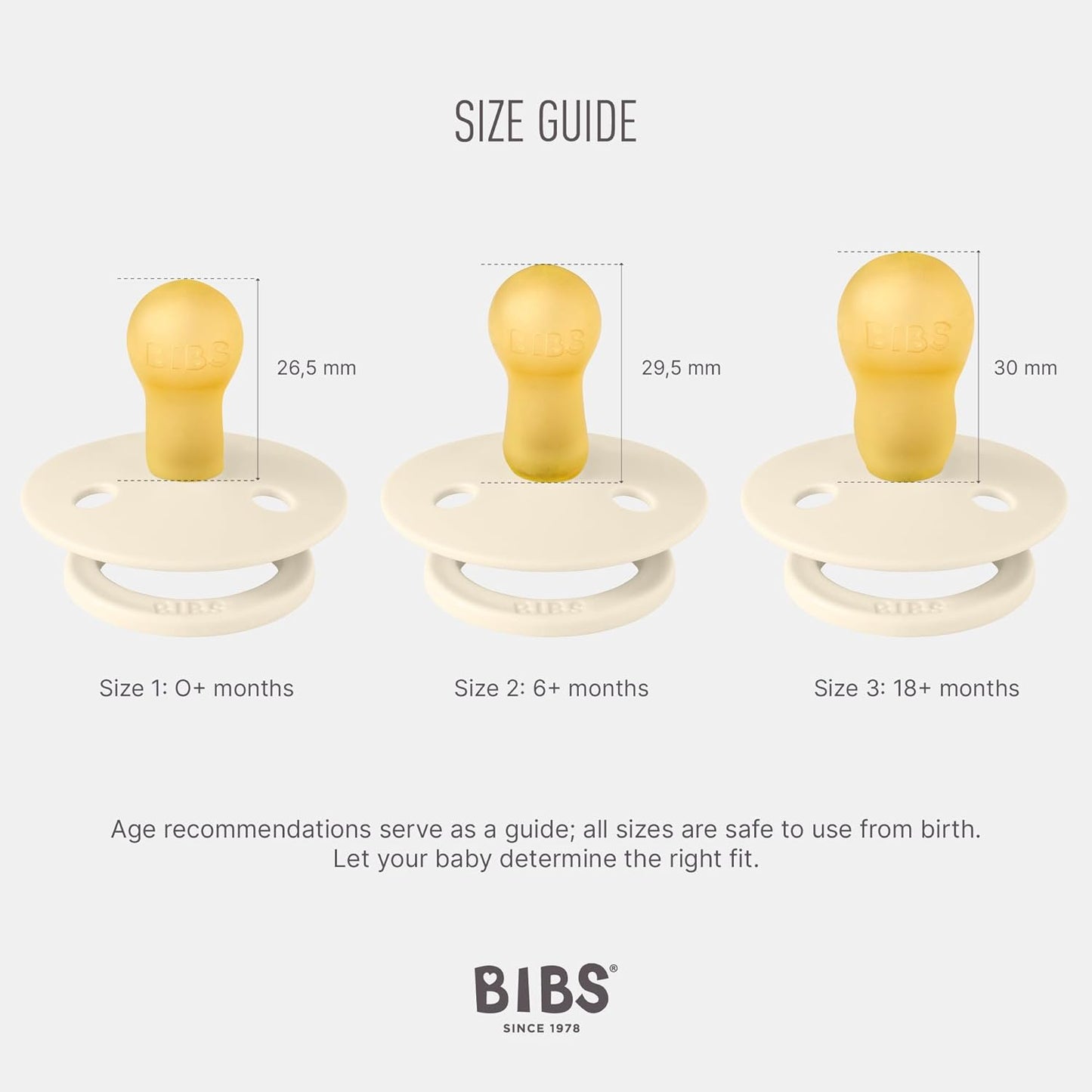 Bibs - Pack of 2 Natural Rubber Pacifiers - Size 1, 0-6 Months - Blue/BabyBlue