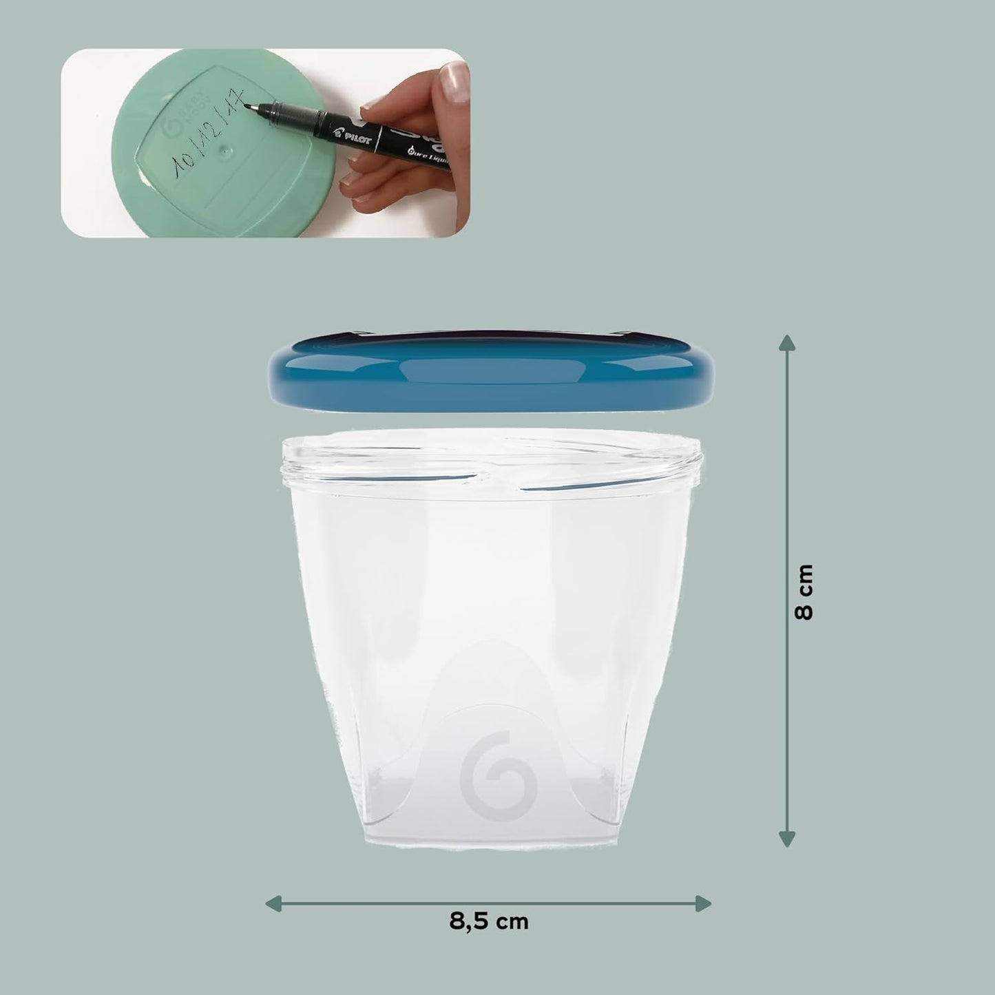 Babymoov Food Storage Containers - 6 pieces - 250 ml