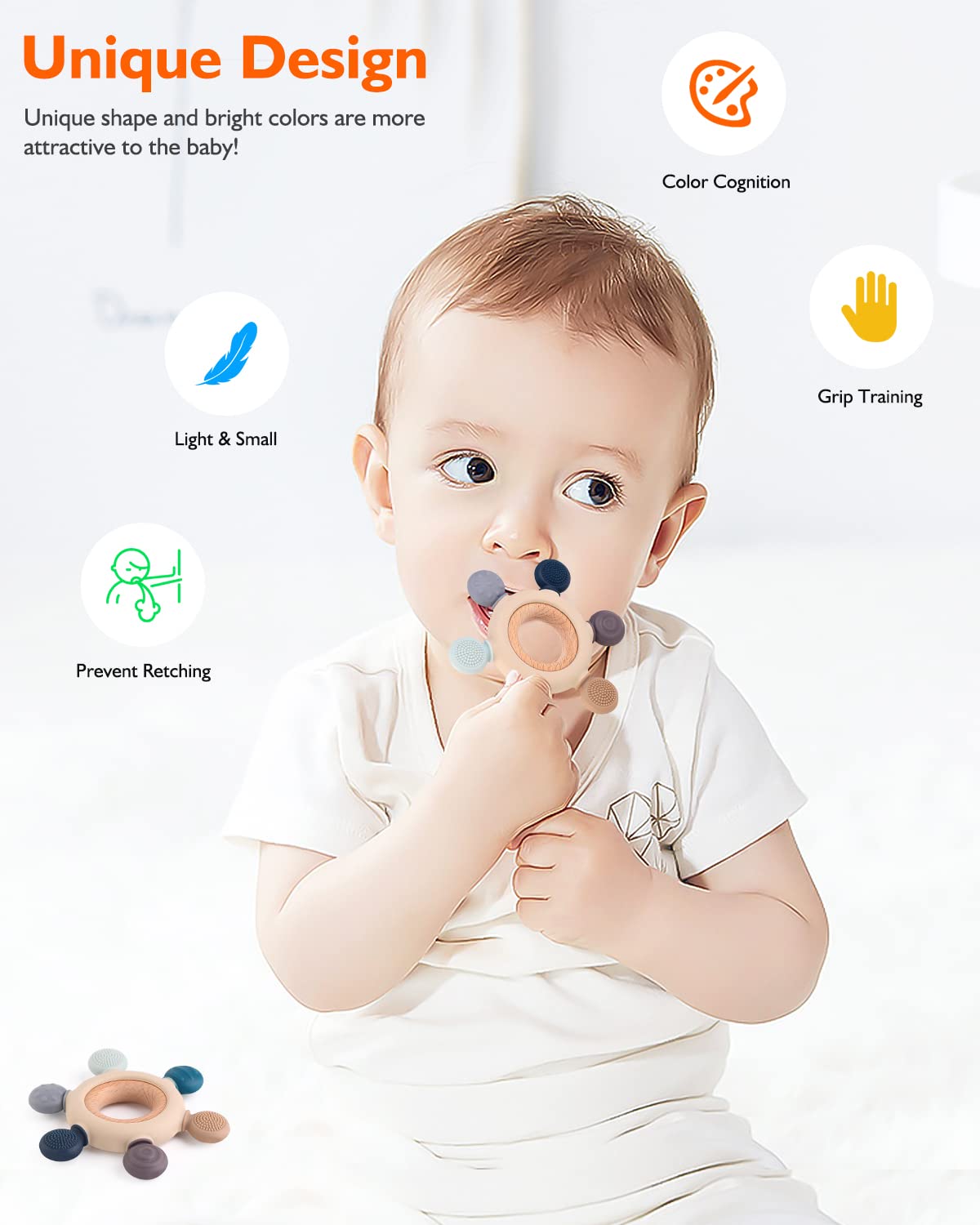 Baby Teething Toy - Blue