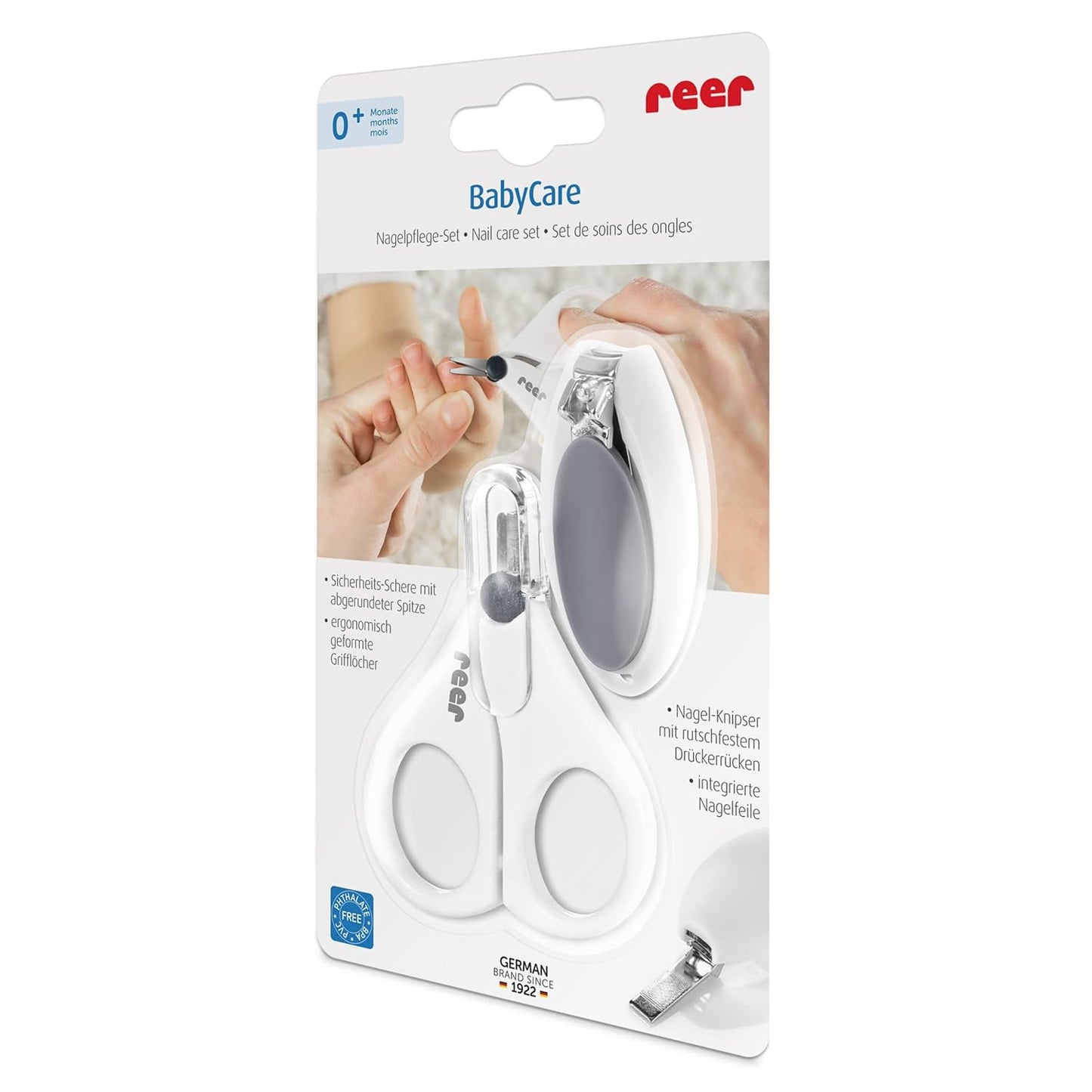 Reer BabyCare Nail Set - Nail Scissors & Clippers - White