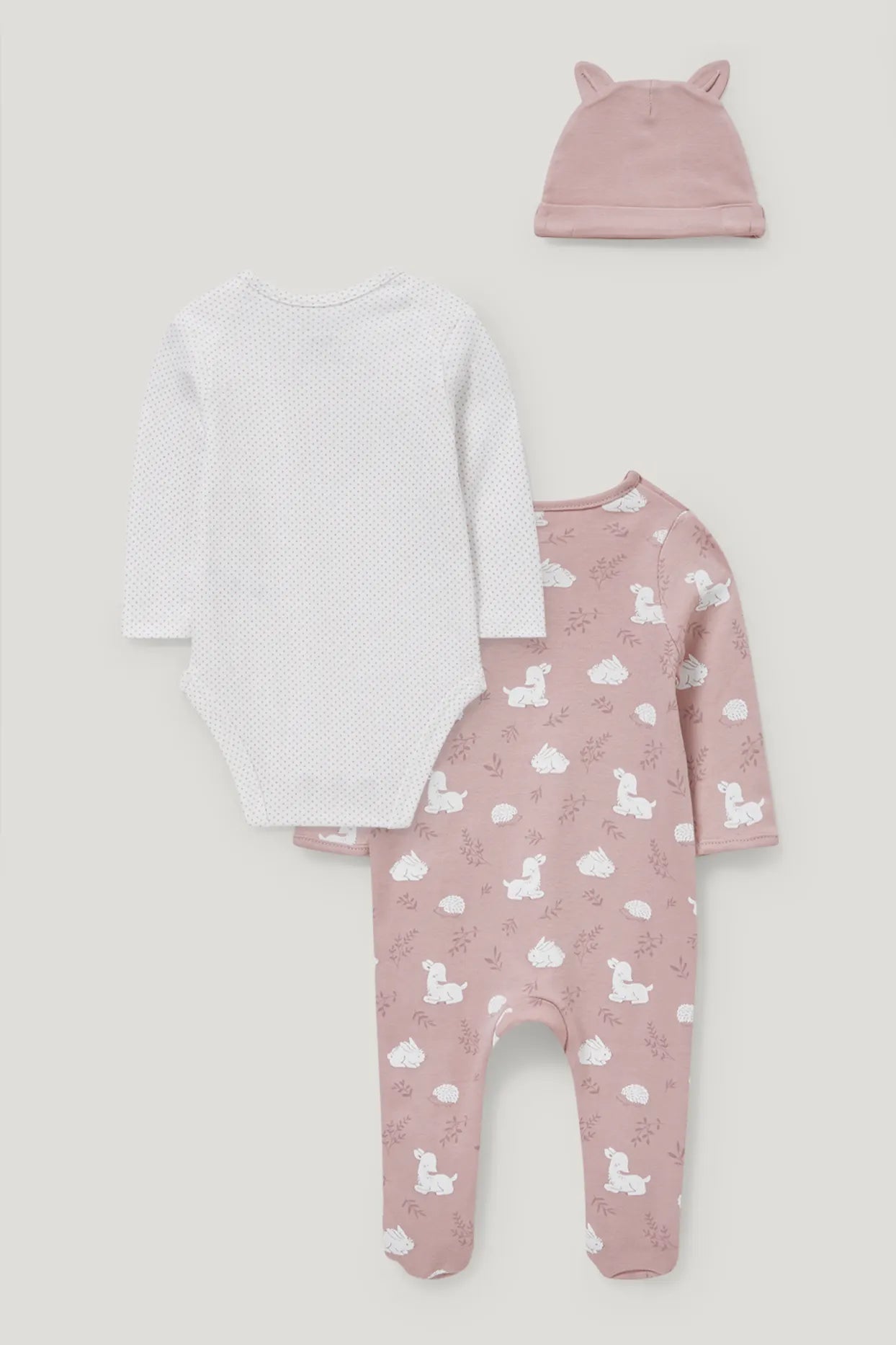 I’m new here - Pink - 3 pieces baby set