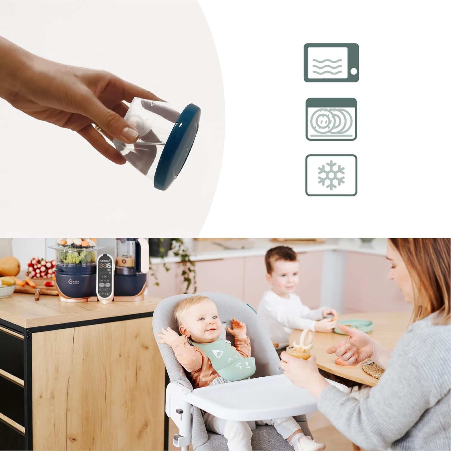 Babymoov Food Storage Containers - 6 pieces - 180 ml