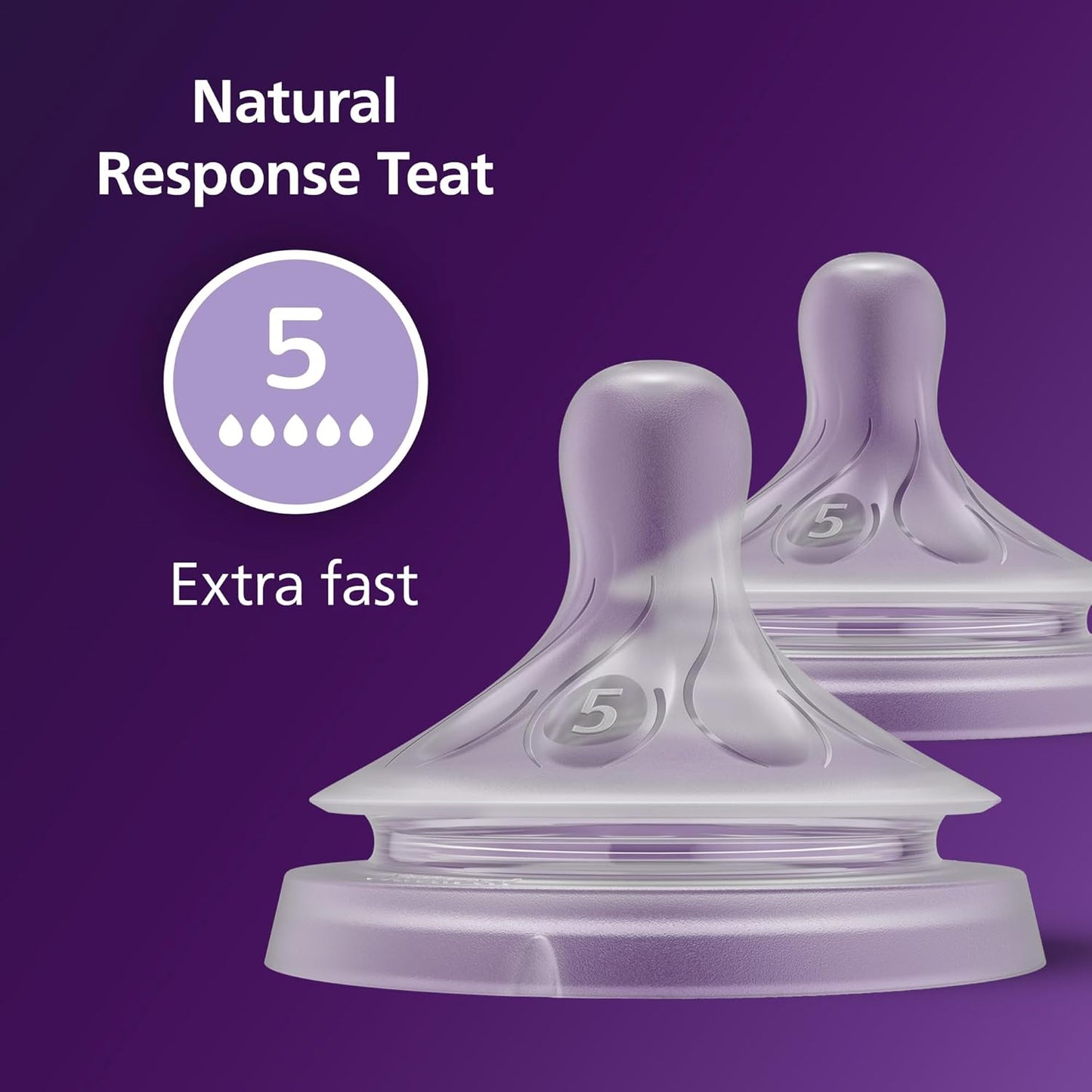 Philips Avent Natural Response teats - pack of 2 - flow 5
