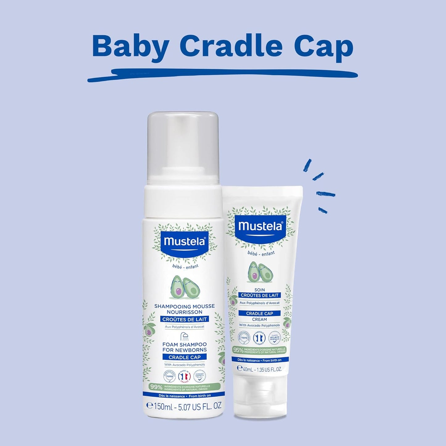 Mustela Cradle Cap Foam Shampoo for Newborn - 150ml