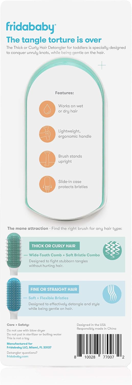 Fridababy - Thick Or Curly Hair Detangling Kids Brush