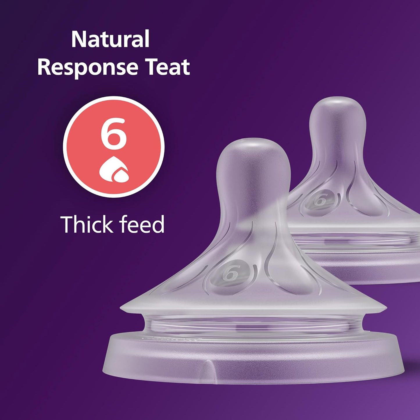 Philips Avent Natural Response teats - pack of 2 - flow 6