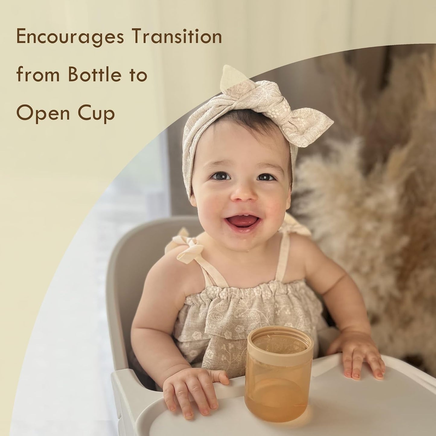 Silicone Training Cup with Straw - Blush