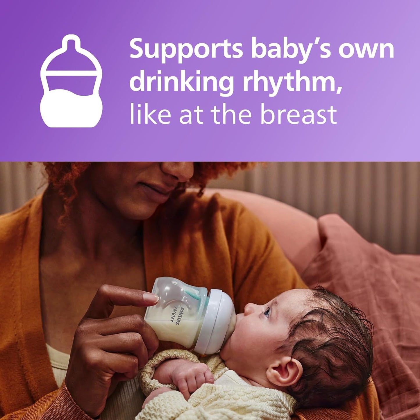 Philips Avent Natural Response - With AirFree Vents - Baby Bottles – 2 Pack, 0m+,125ml