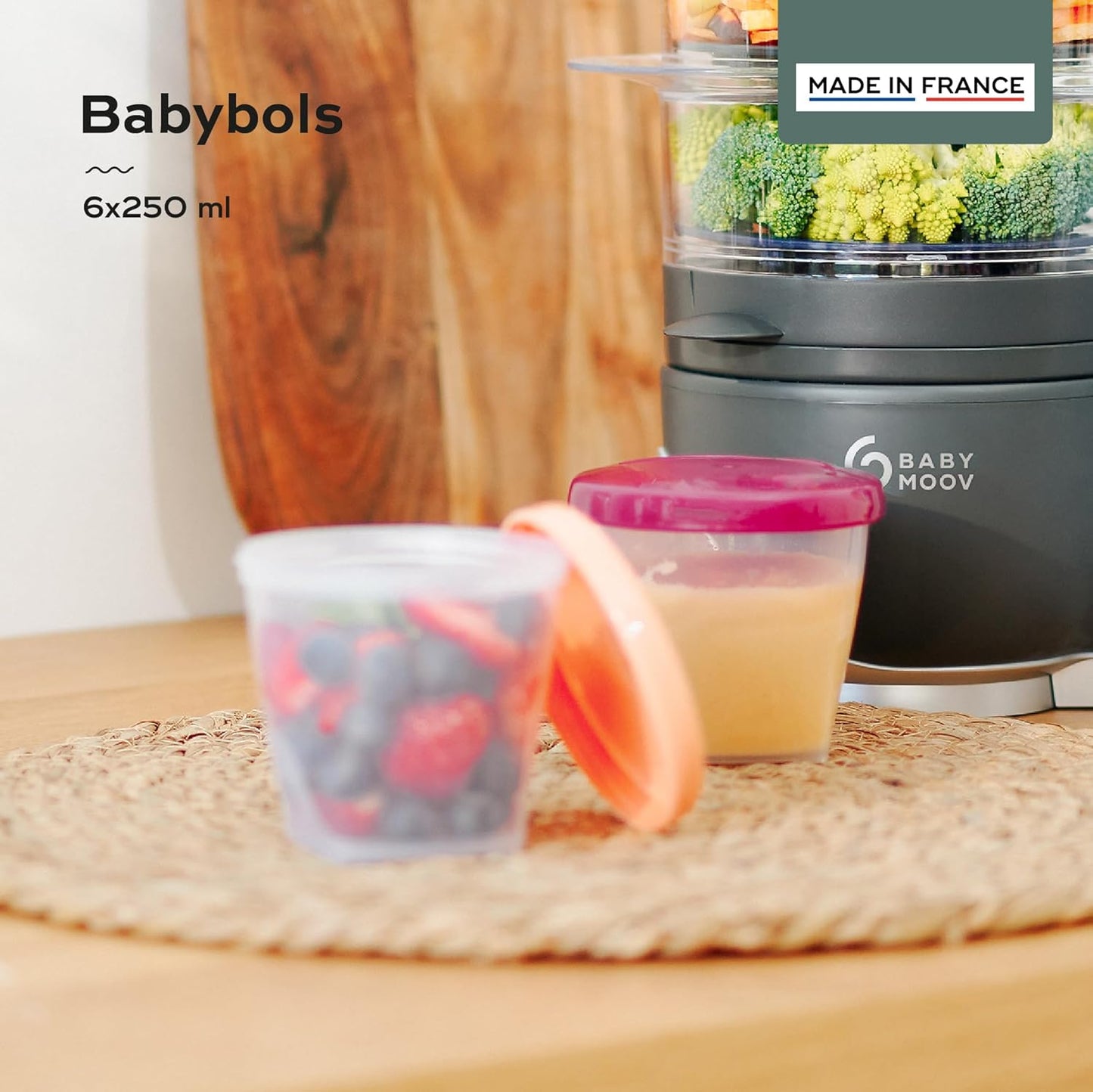 Babymoov Food Storage Containers - 6 pieces - 250 ml
