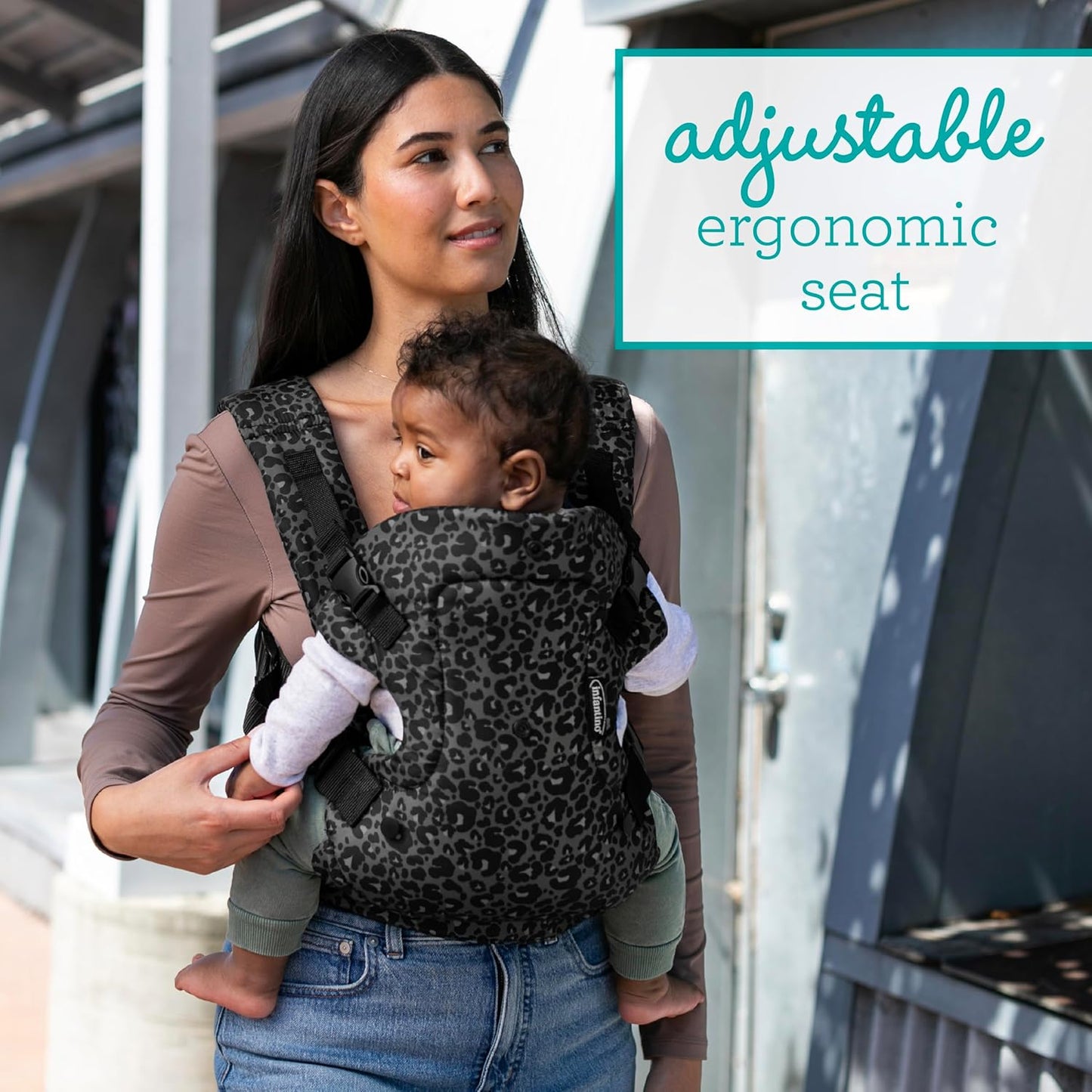 Infantino - Flip 4-in-1 Convertible Carrier - Black Leopard