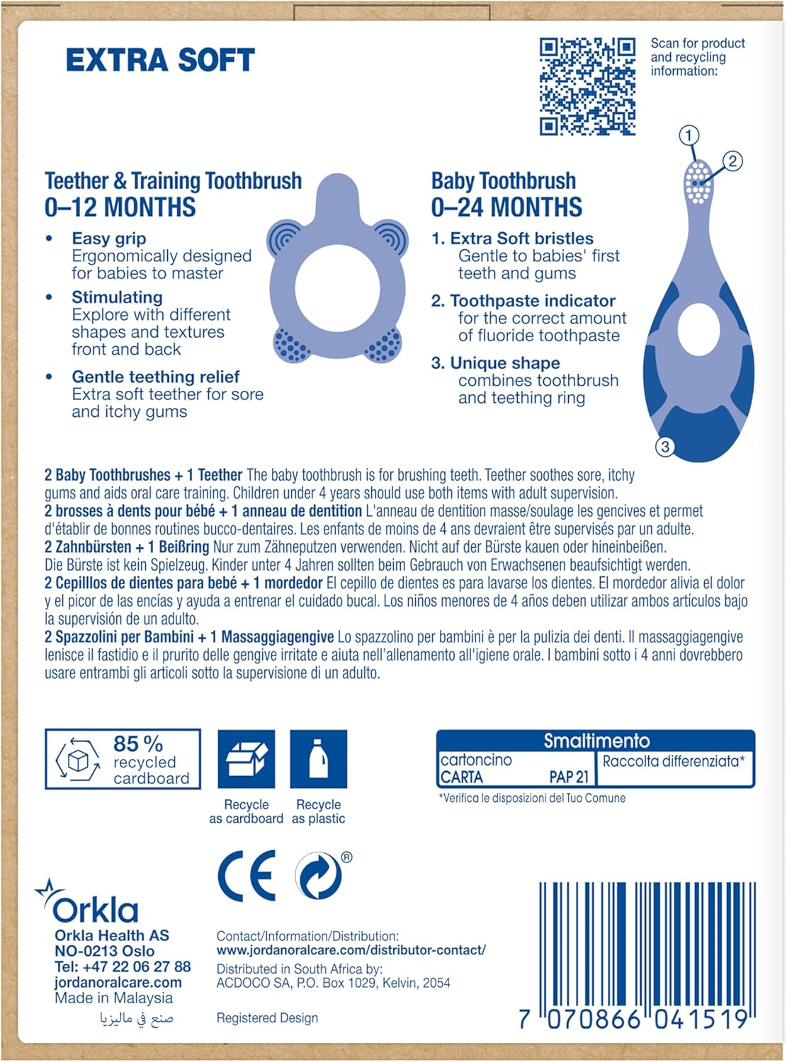 Teething Ring & Pack of 2 Training Toothbrush - Pink