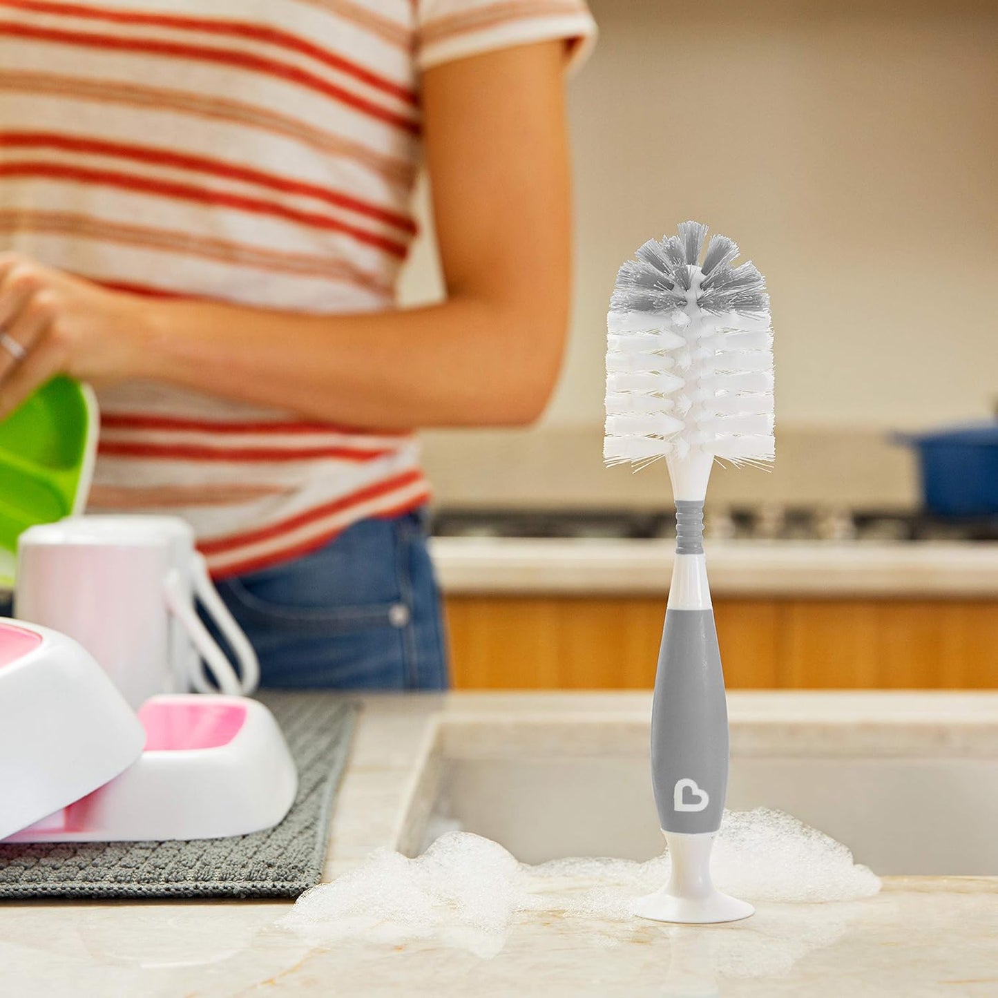 Munchkin Bottle & teat cleaning Brush set - Gray