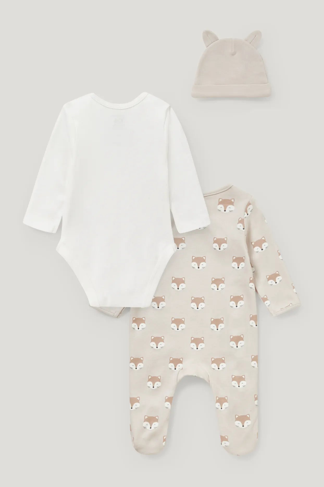 I’m new here - Beige - 3 pieces baby set