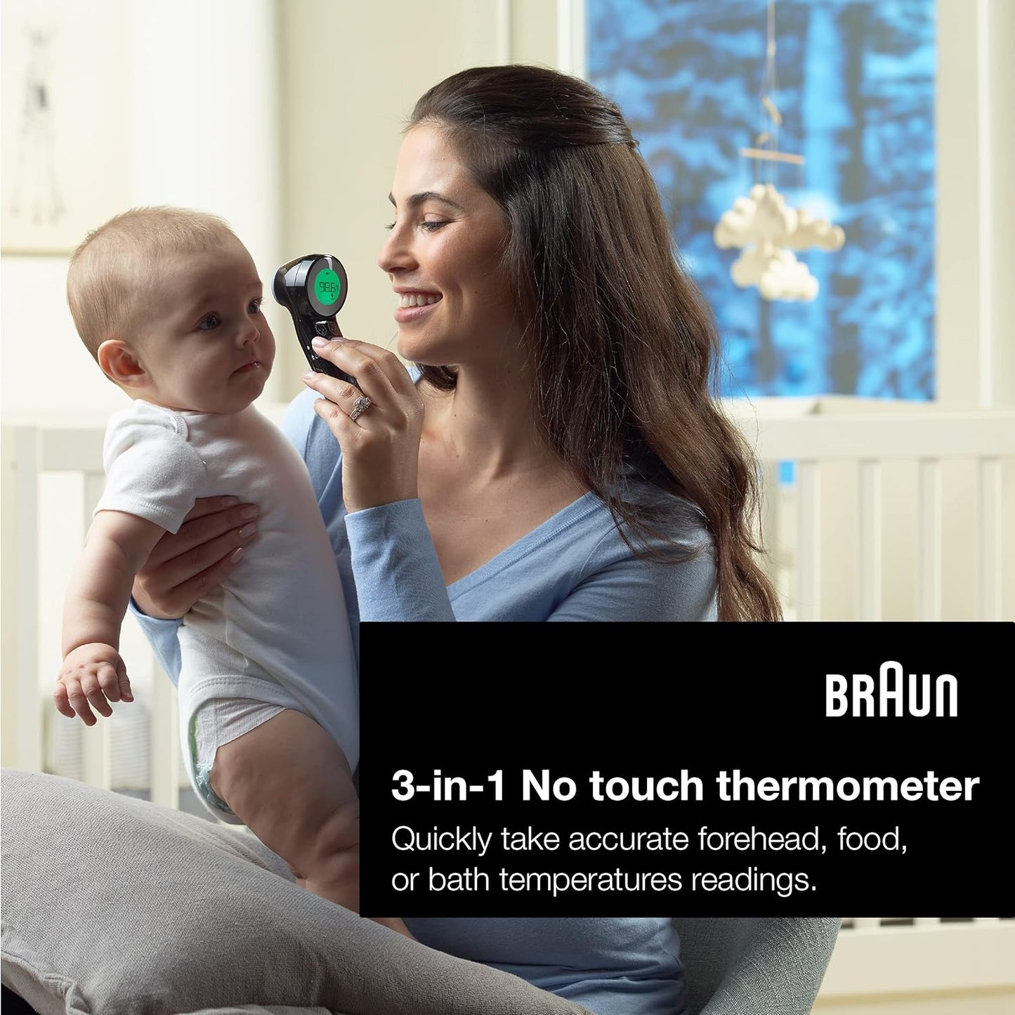 Braun Sensian 7 Forehead 3-in-1 Non-Contact Thermometer - Black