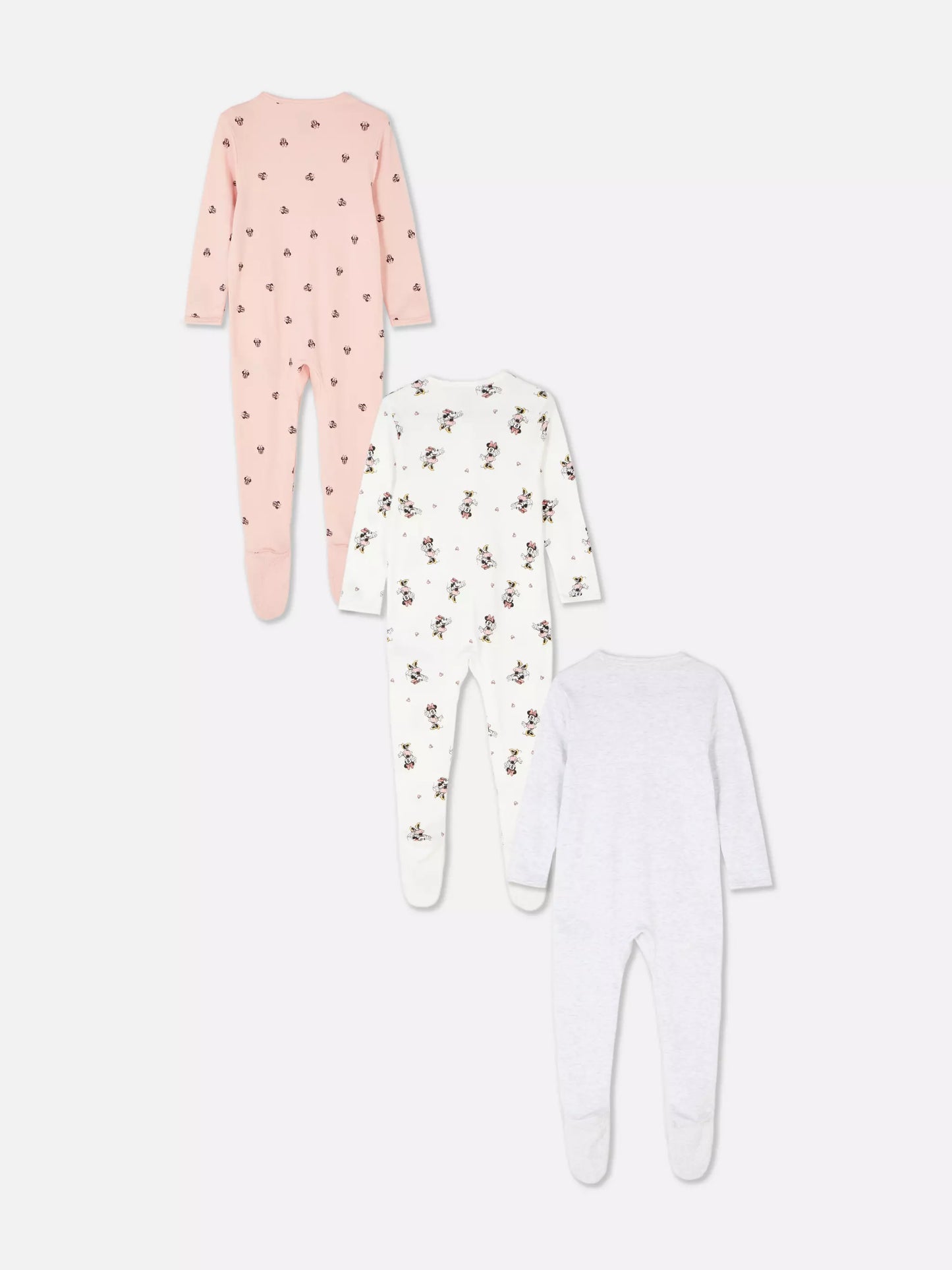 Pack of 3 Minnie Mouse sleepsuits