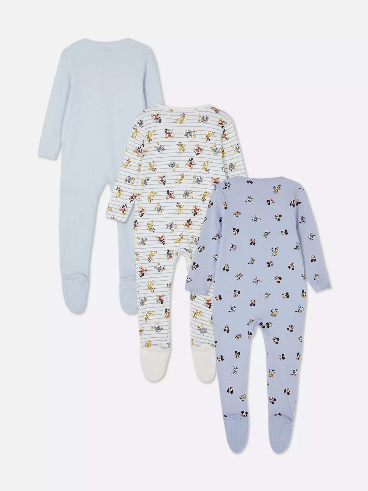 Mickey Mouse & Pluto - Pack of 3 sleepsuits