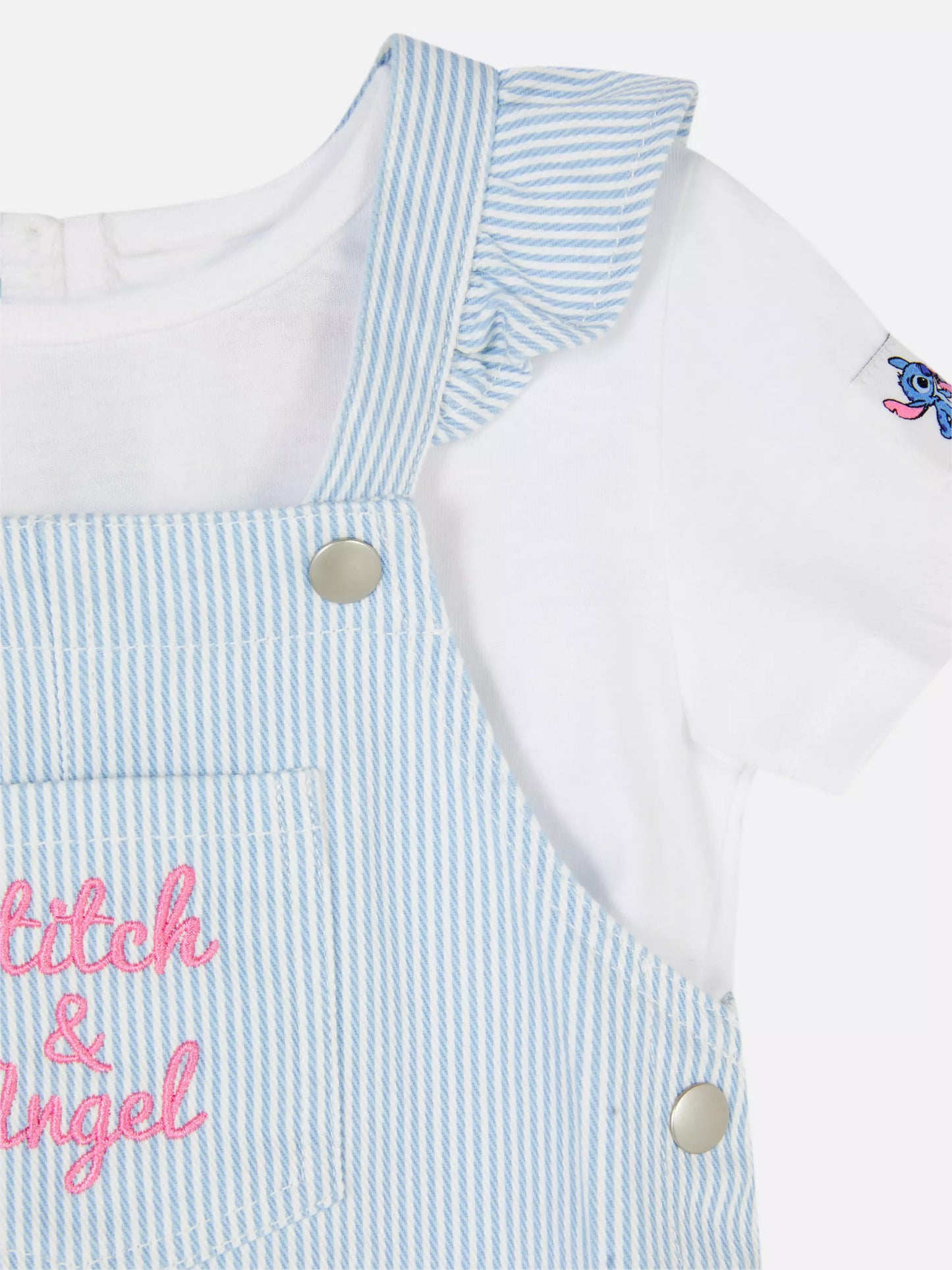 Stitch T-Shirt and Pinafore Dress Set
