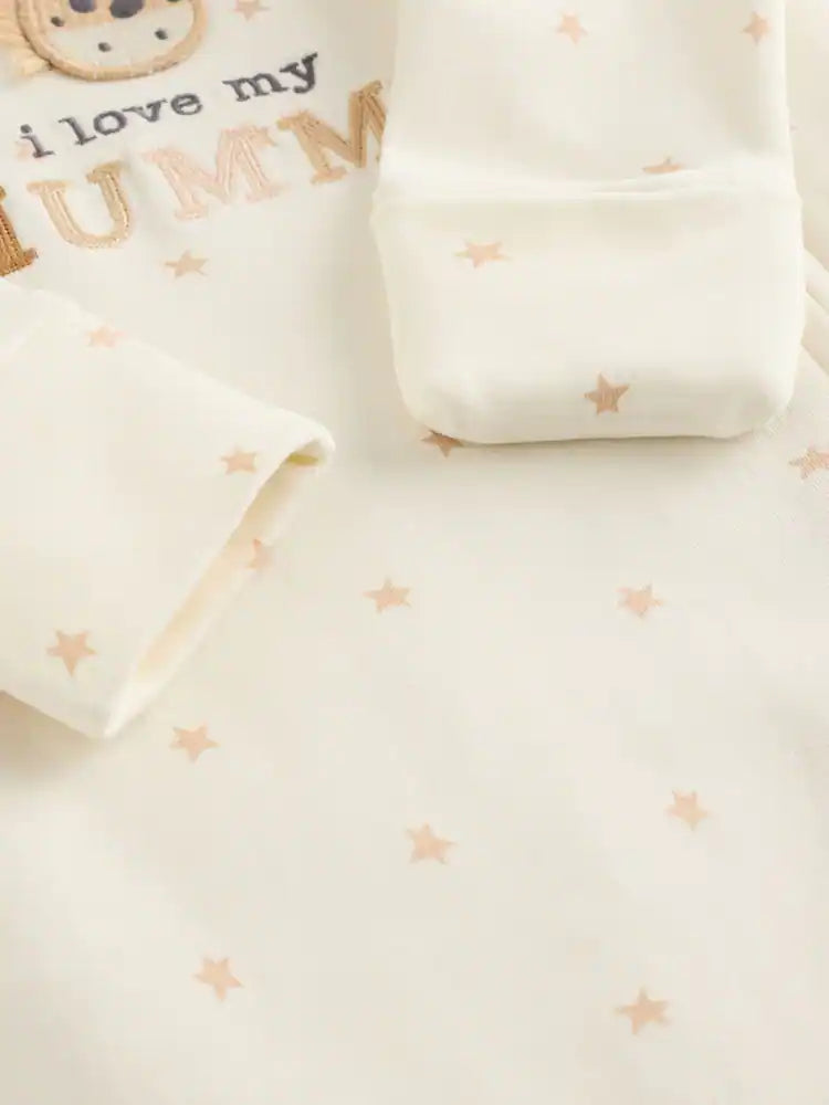 I Love My Mummy - Two Way Zip Baby Sleepsuit