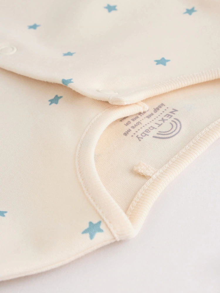 4 Piece Baby Set - Sleepsuit, Bodysuit, Beanie and Bib - Blue