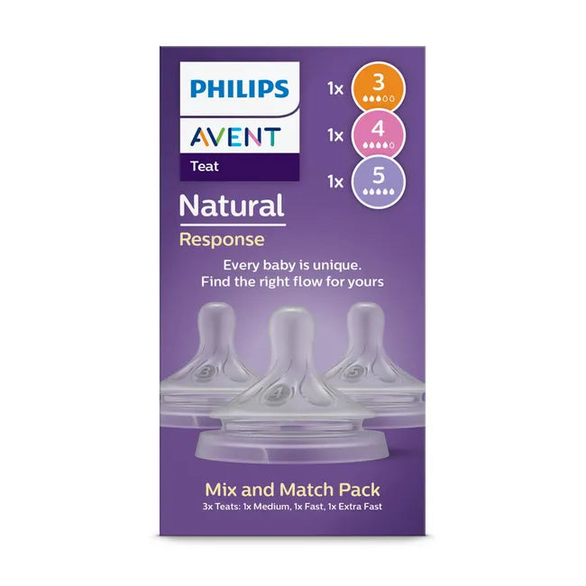 Philips Avent Natural Response max & Match teats - pack of 3 - flow 3,4 & 5