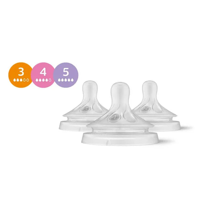 Philips Avent Natural Response max & Match teats - pack of 3 - flow 3,4 & 5
