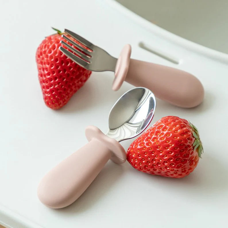 Baby poon & Fork Set - Pink