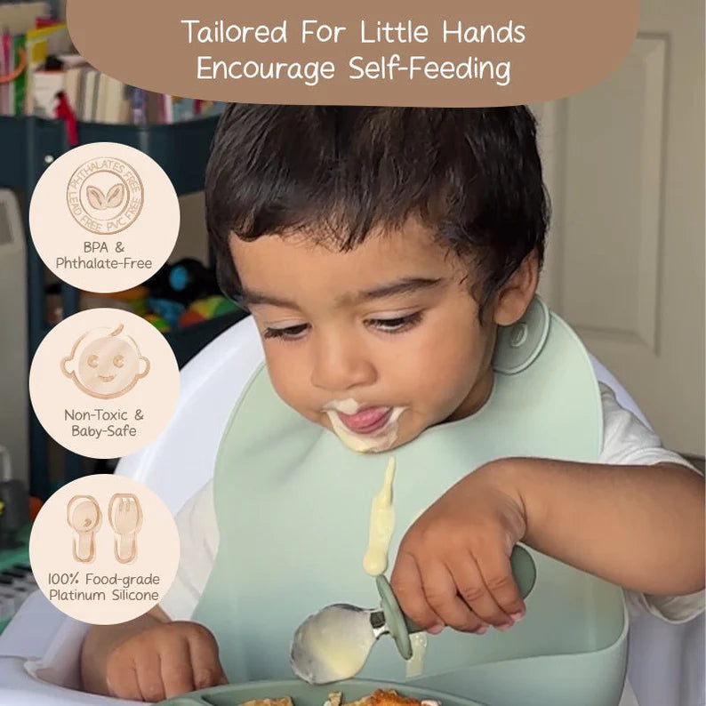 Baby poon & Fork Set - Blue