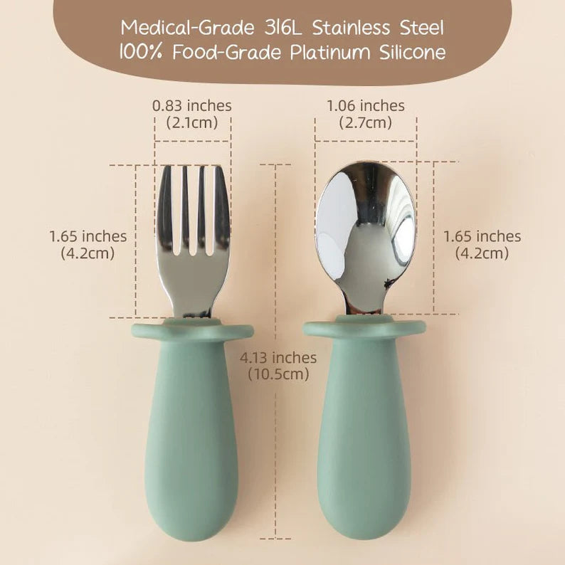 Baby poon & Fork Set - Pink