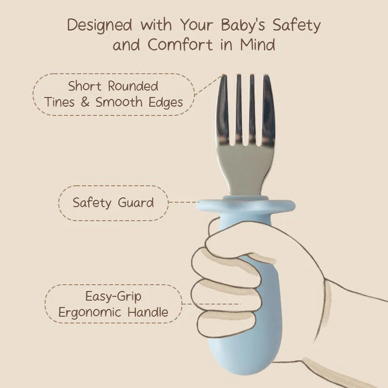 Baby poon & Fork Set - Blue