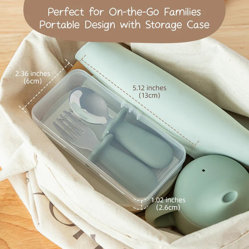 Baby poon & Fork Set - Green