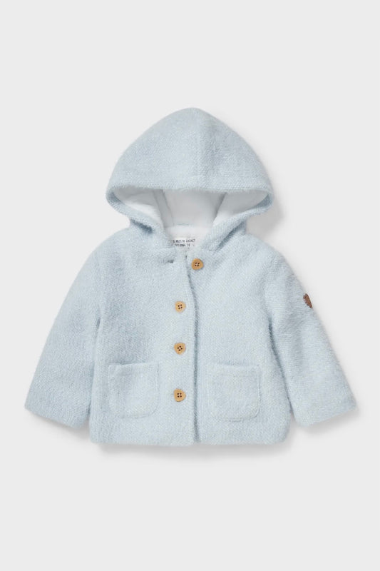 Baby lined cardigan with hood