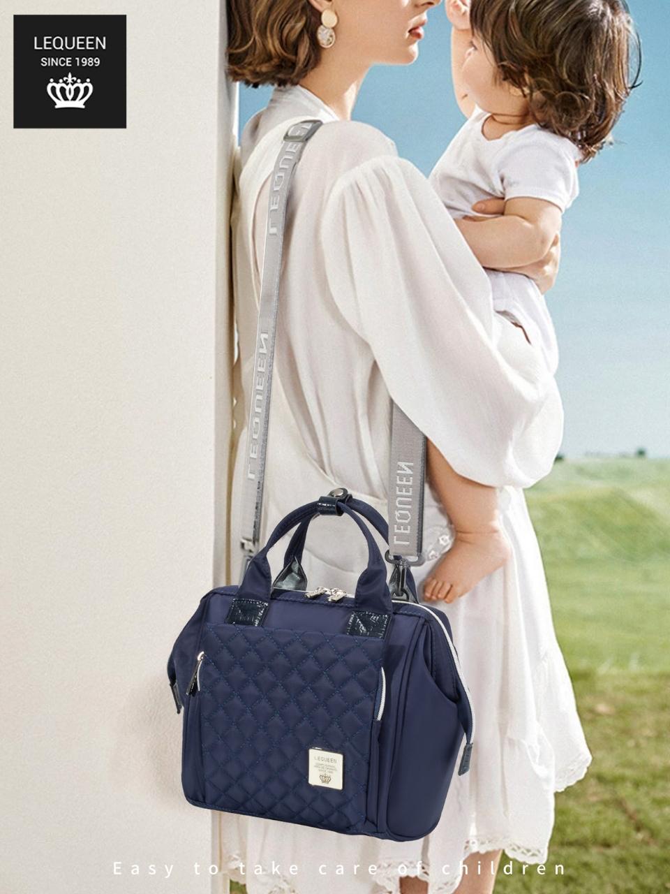 Lequeen Diamond 7TH Edition - D K Cover diaper bag set - Navy