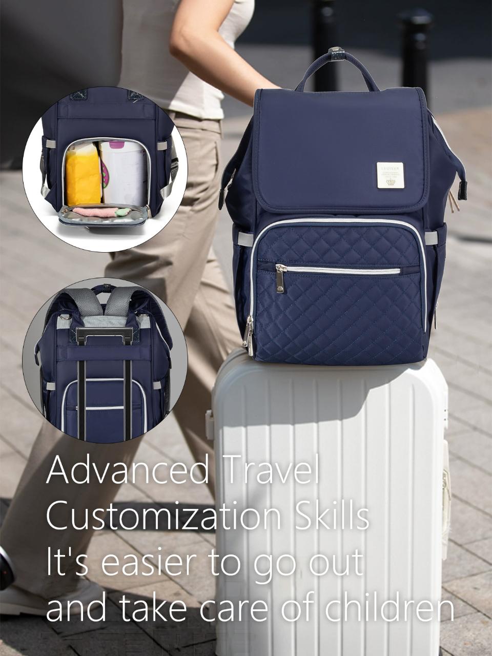 Lequeen Diamond 7TH Edition - D K Cover diaper bag set - Navy