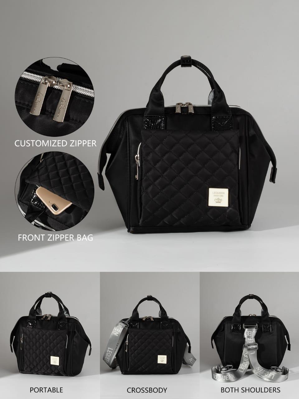 Lequeen Diamond 7TH Edition - D K Cover diaper bag set - Black