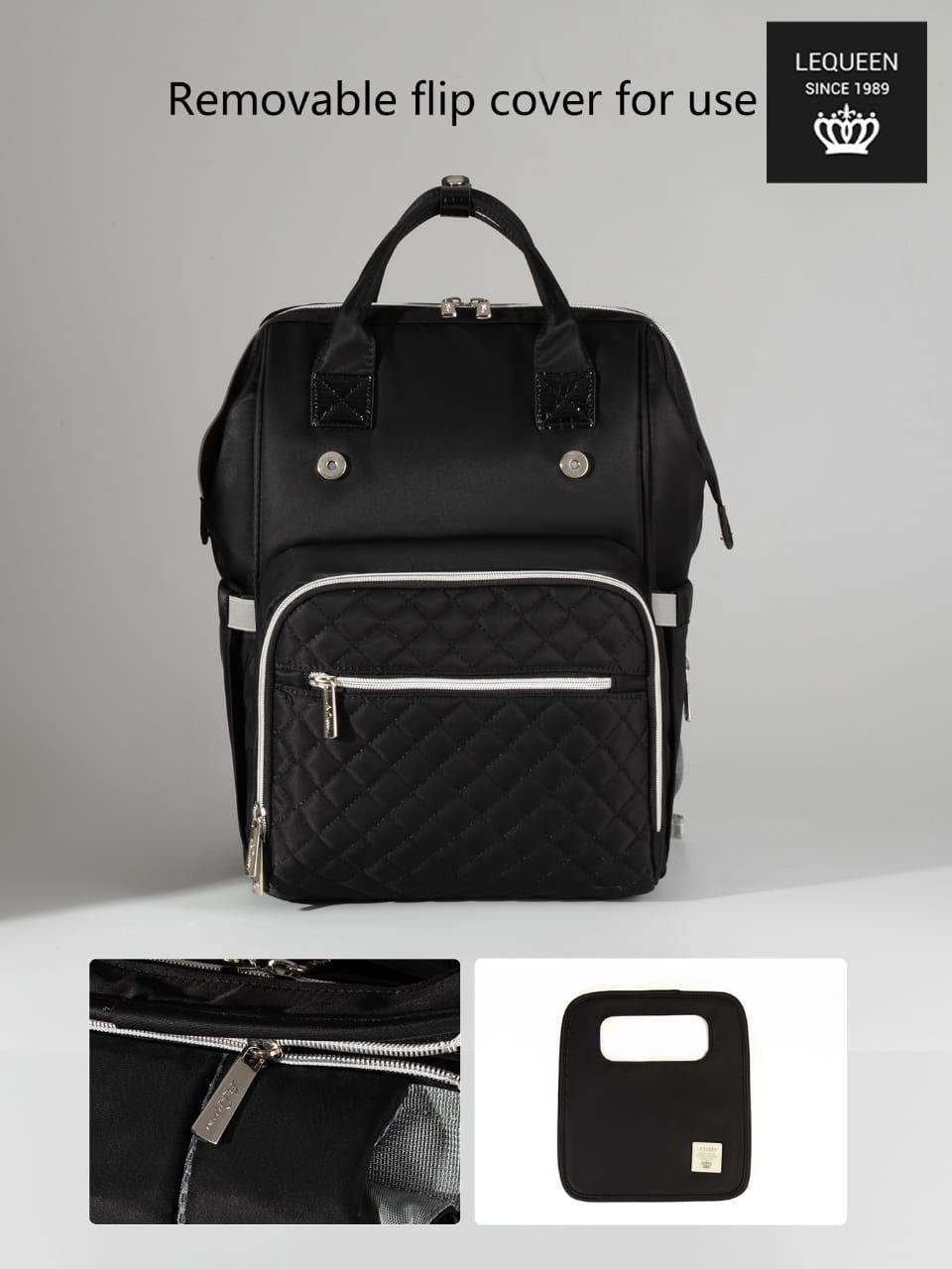 Lequeen Diamond 7TH Edition - D K Cover diaper bag set - Black