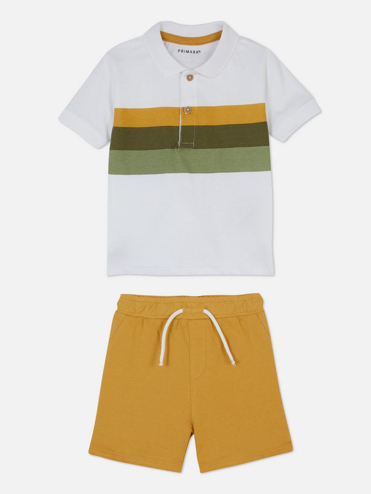 Baby Boy Polo Shirt and Shorts Set