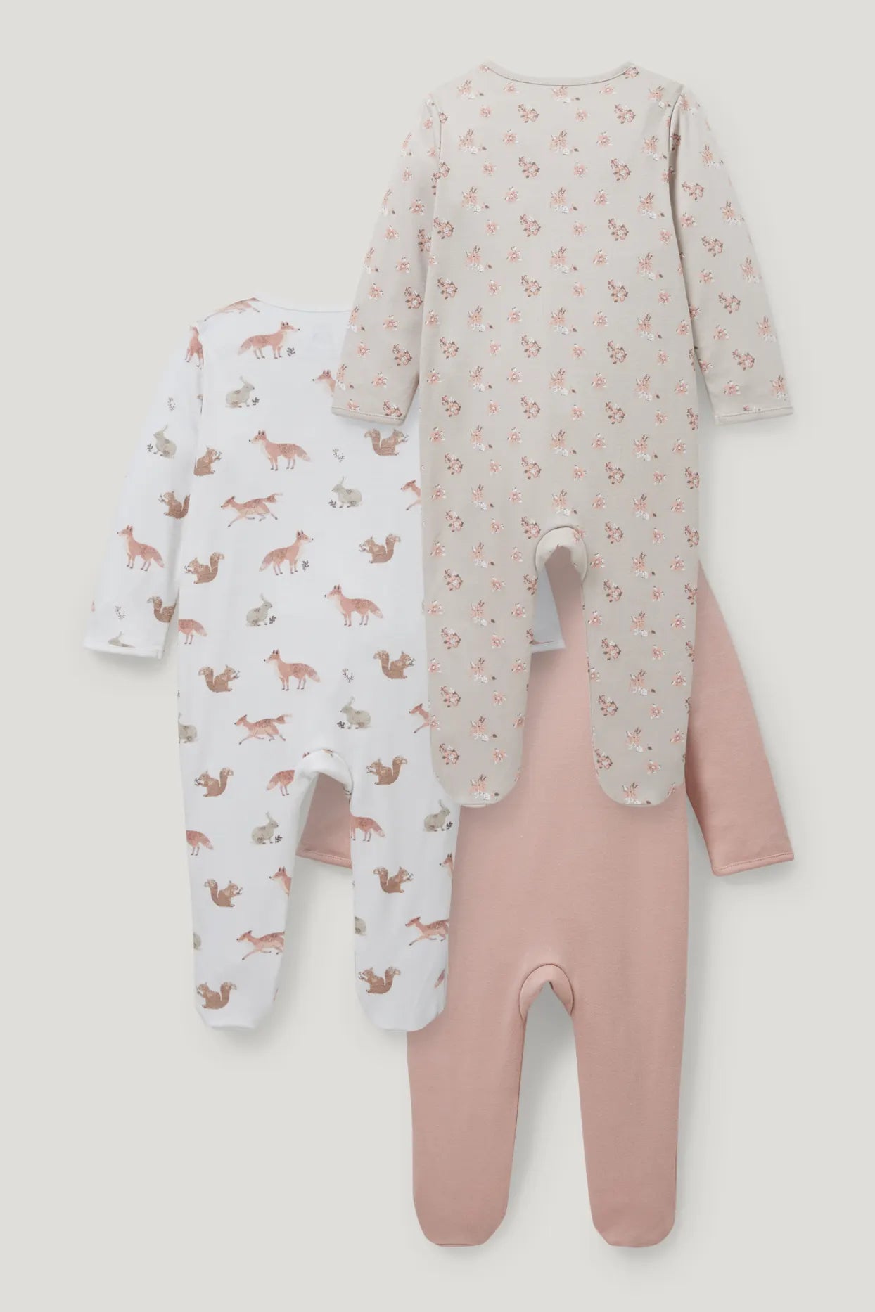 Pack of 3 baby Sleepsuits - Bunny