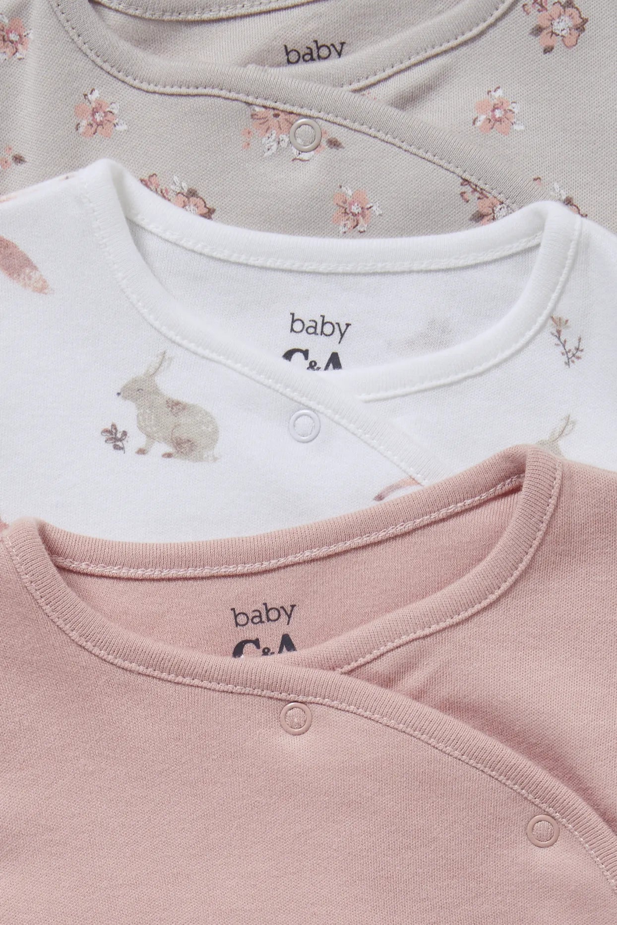 Pack of 3 baby Sleepsuits - Bunny