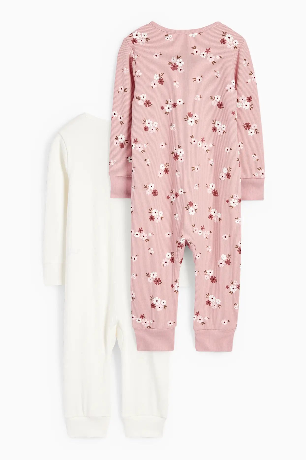 Pack of 2 baby sleepsuits - Bunny & Flowers